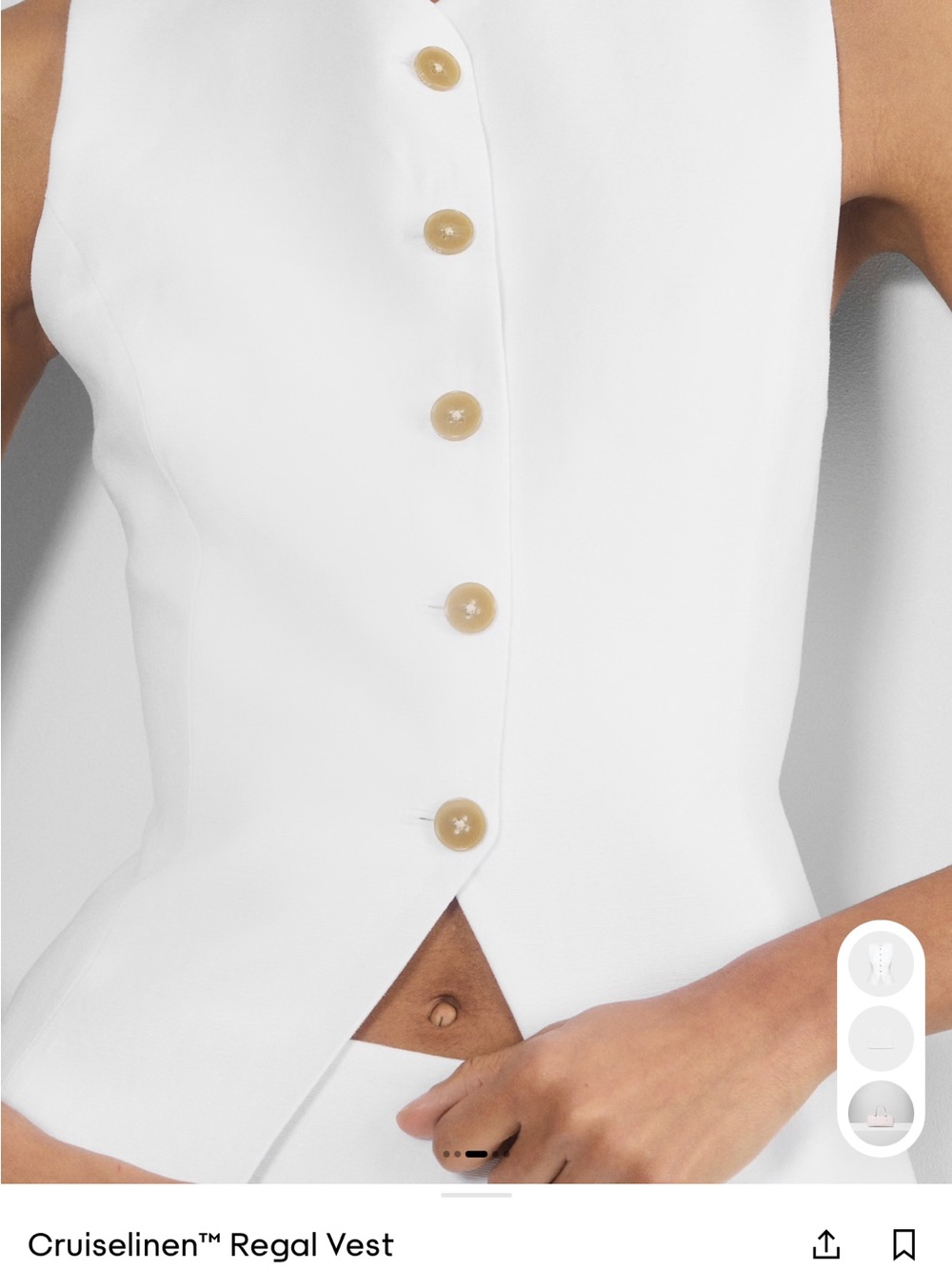 Aritzia Cruise Linen Regal Vest